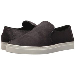 Diane Von Furstenberg Black Pony Hair Slip on Sneakers